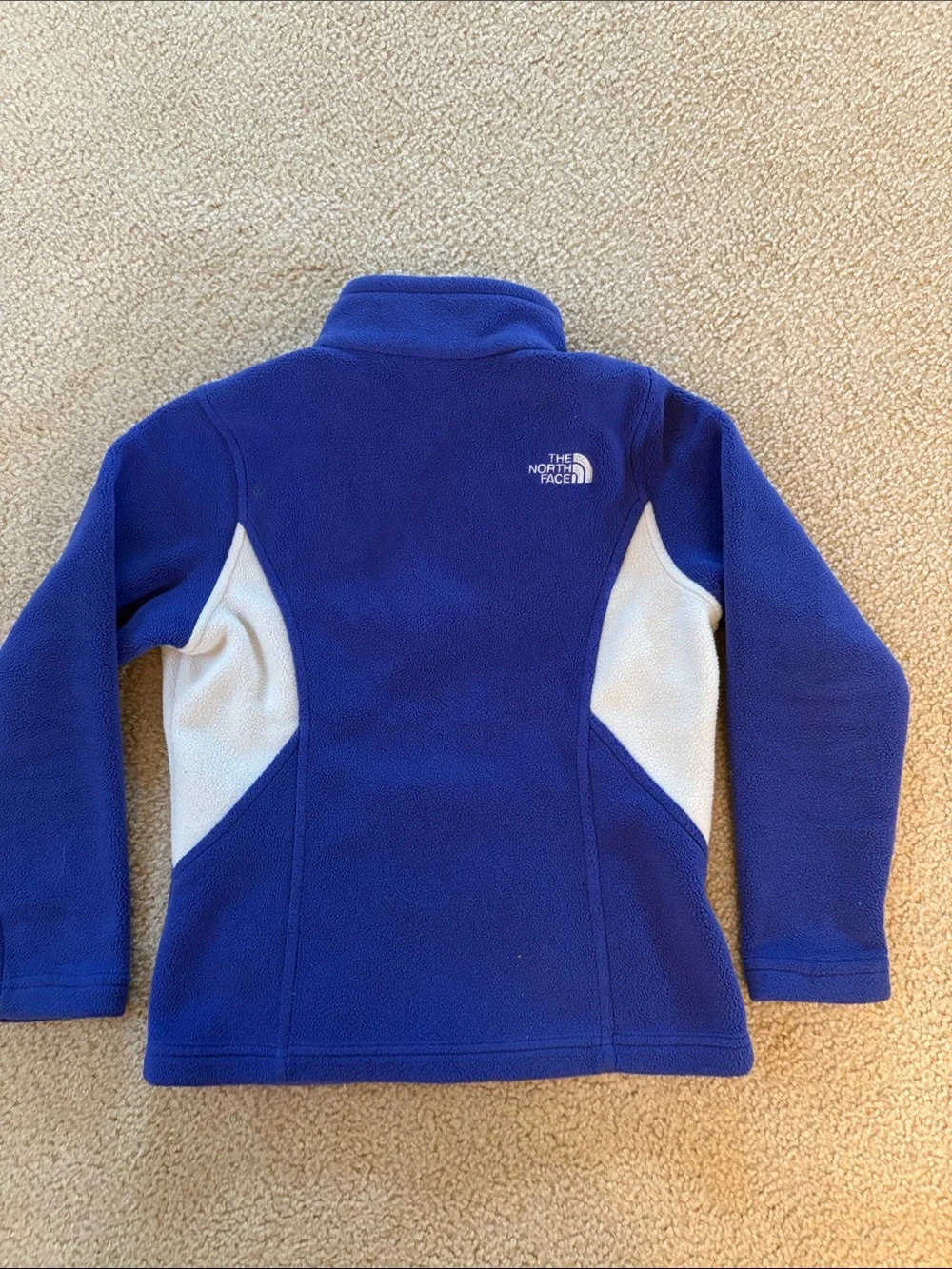 The North Face Girl’s Purple Fleece Jacket with White Panels